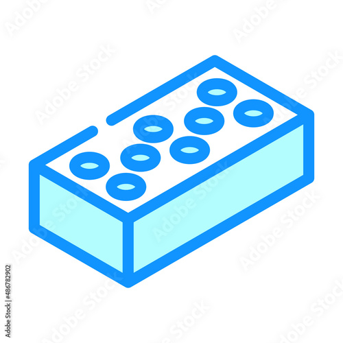 silicate brick color icon vector. silicate brick sign. isolated symbol illustration