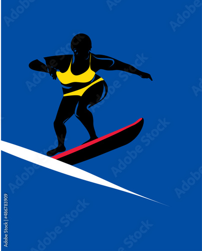 Abstract woman portrait. Black skin African American. Fashion illustration. Perfect for home decor, page decoration, web and more: vector illustration