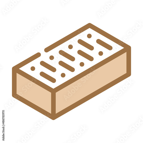 brick for building wall color icon vector. brick for building wall sign. isolated symbol illustration