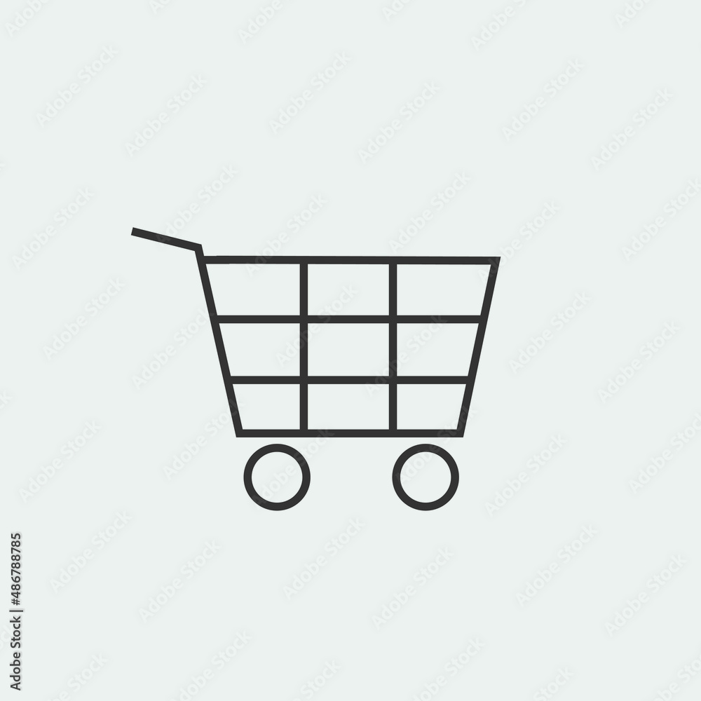 Cart vector icon illustration sign Cart vector icon illustration sign