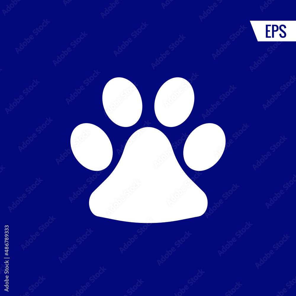 Paw print vector icon illustration sign Paw print vector icon illustration sign