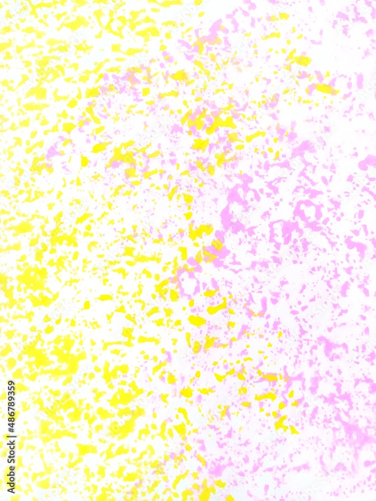 Splash yellow and pink paint on white paper background. Splash yellow and pink paint on white paper background.