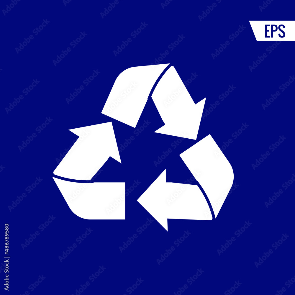 Recycle vector icon illustration sign Recycle vector icon illustration sign