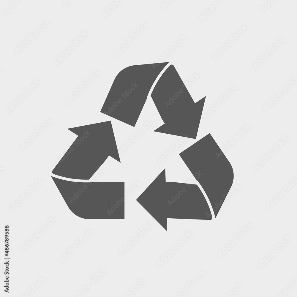 Recycle vector icon illustration sign Recycle vector icon illustration sign
