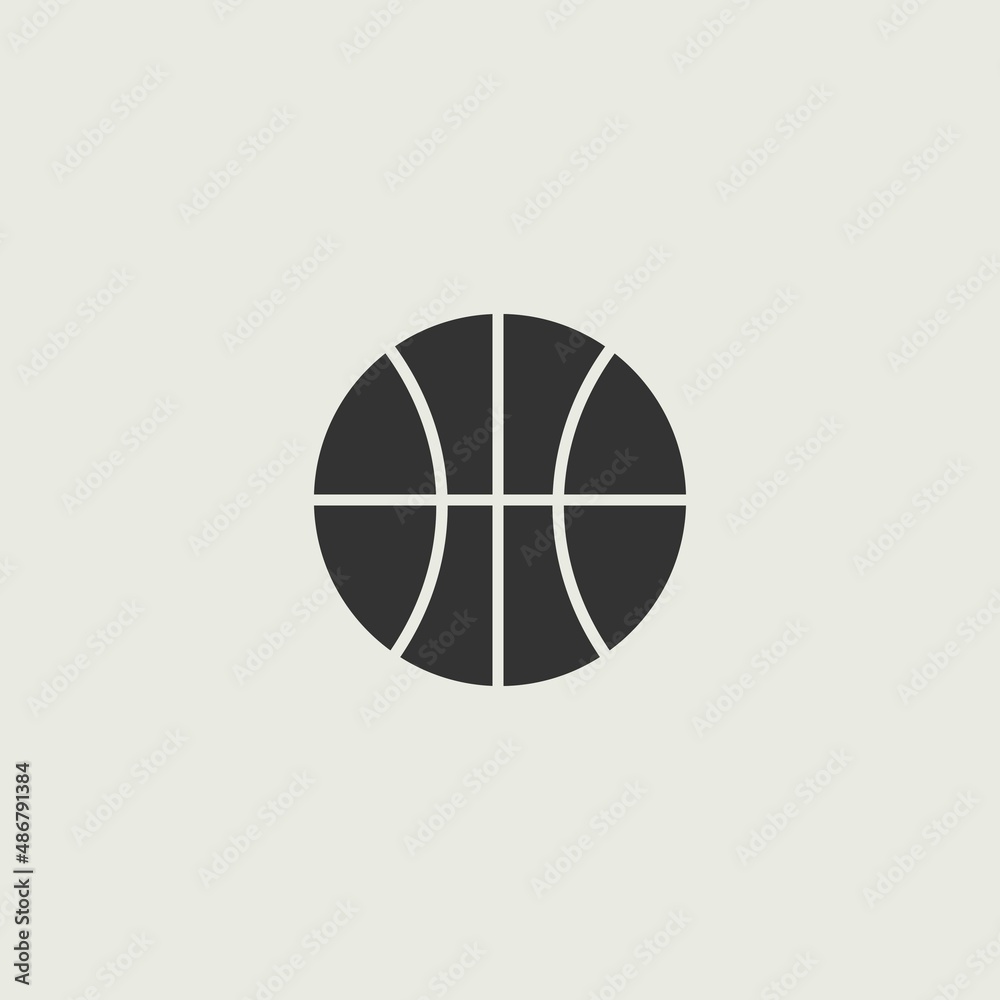 Basketball ball vector icon illustration sign Basketball ball vector icon illustration sign