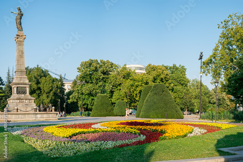 Monument of Freedom at the center of city of Ruse, Bulgaria photo