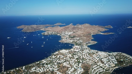 aerial view of the coast of island