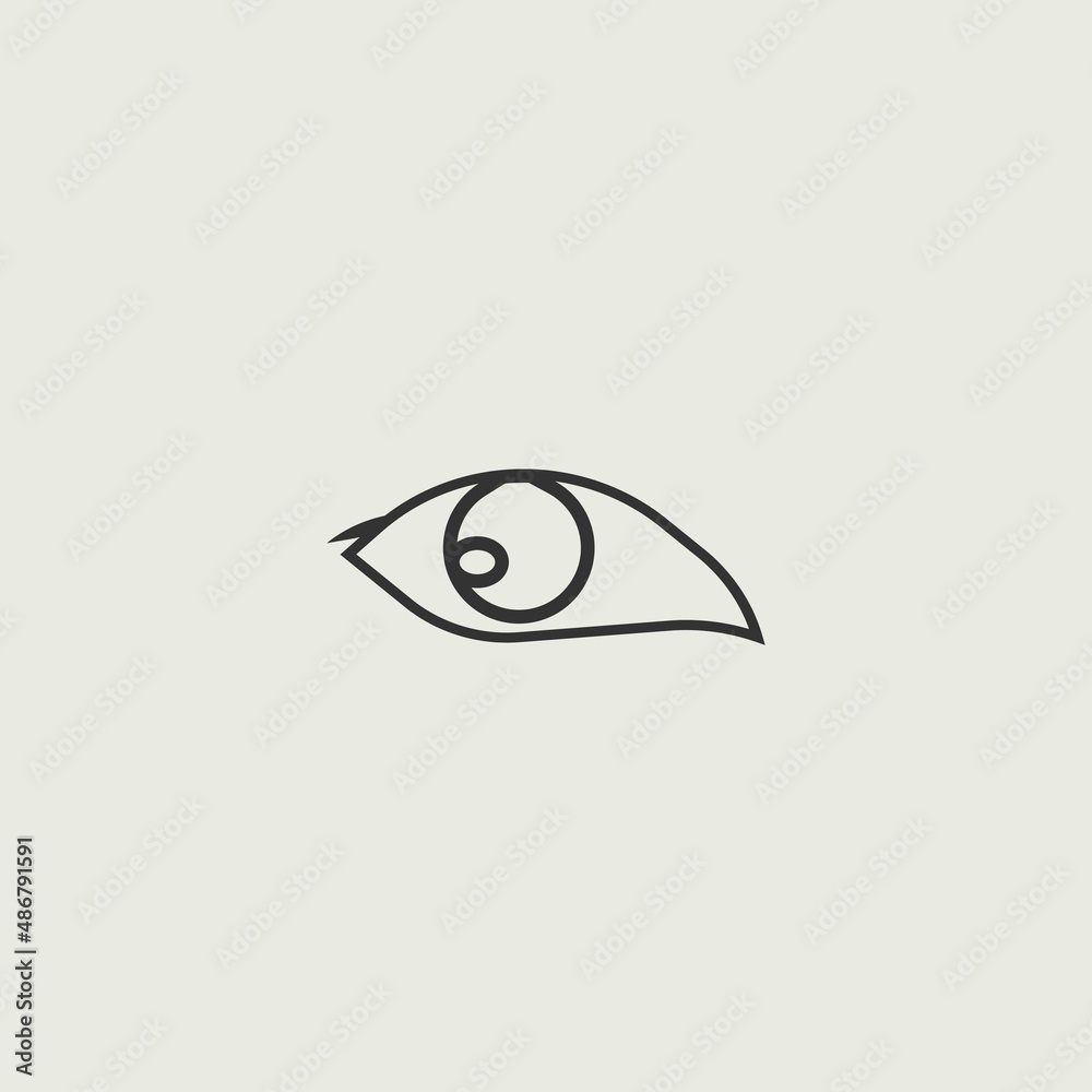 Eye vector icon illustration sign Eye vector icon illustration sign