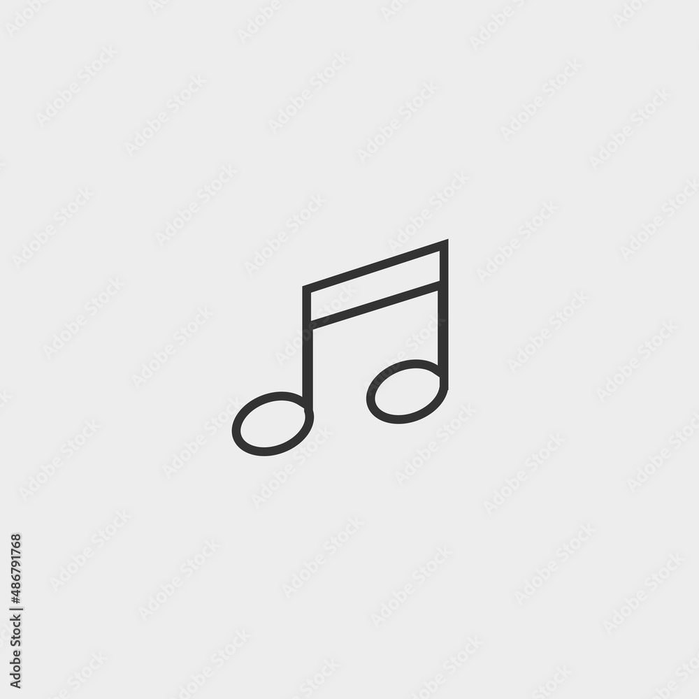Music sign vector icon illustration sign Music sign vector icon illustration sign