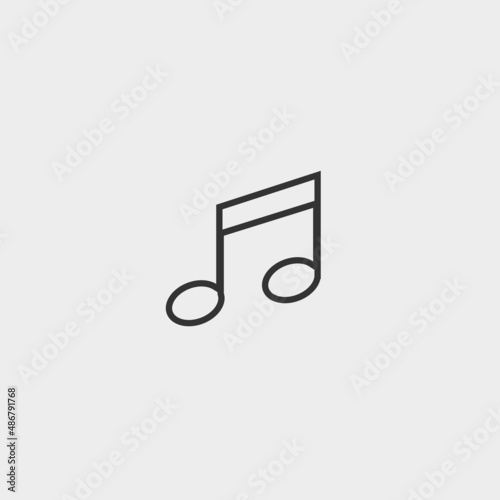 Music sign vector icon illustration sign