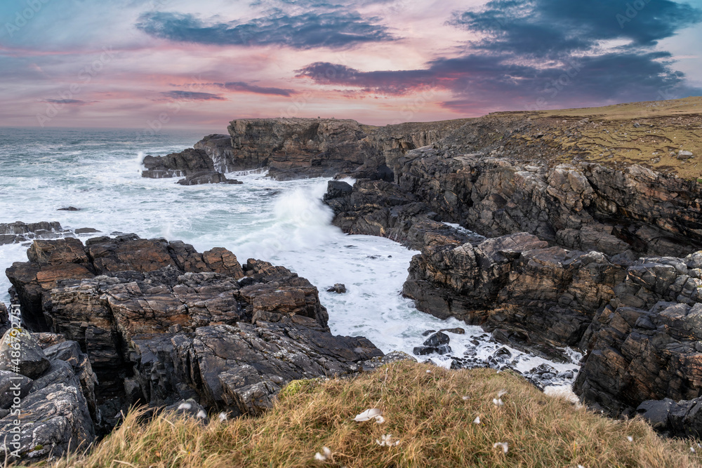 Rocky Scotish coastline near Mangersta, Isle of Lewis, UK Rocky Scotish coastline near Mangersta, Isle of Lewis, UK