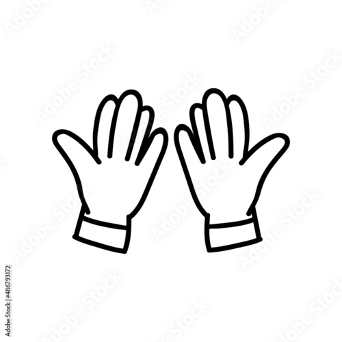 Hand drawn dua hands. Vector illustration in doodle style.