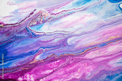 Abstract purple  pink and blue painting