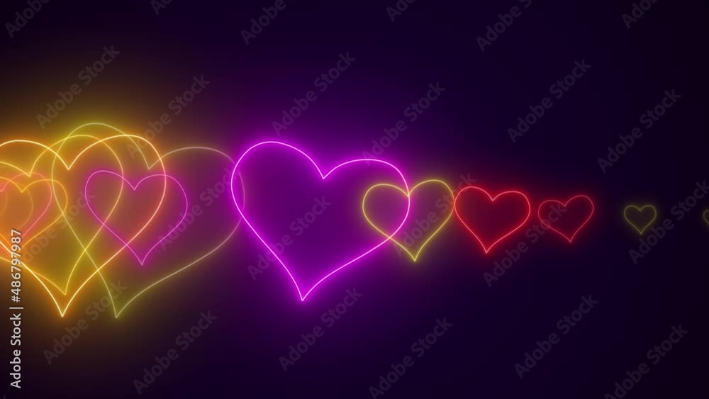 Glamour Glowing Neon Heart Shapes Particles Background Saint Valentine’s Day Weeding or Lovers Party. Seamles Loop 4K Glamour Glowing Neon Heart Shapes Particles Background Saint Valentine’s Day Weeding or Lovers Party. Seamles Loop 4K
