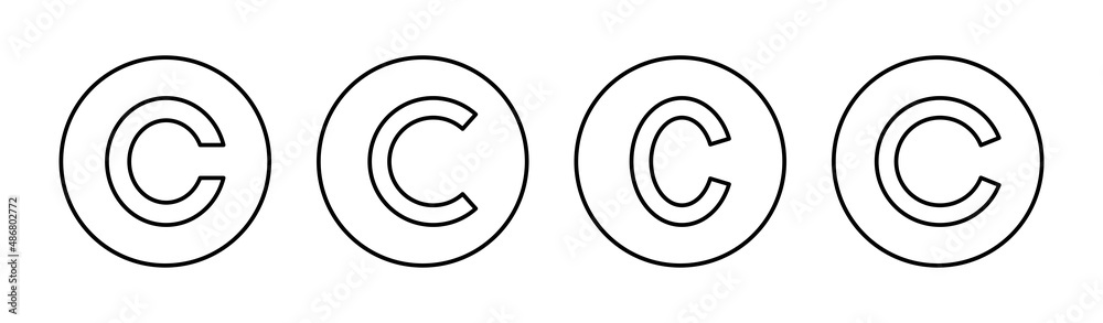 Copyright icons set. copyright sign and symbol Copyright icons set. copyright sign and symbol