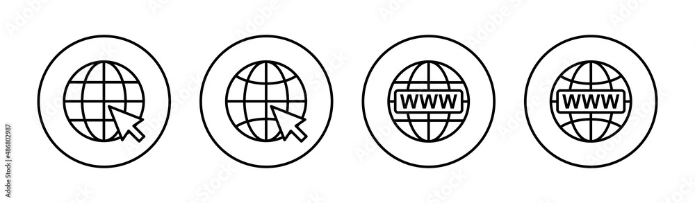 Web icons set. go to web sign and symbol. web click icon. Global search icon Web icons set. go to web sign and symbol. web click icon. Global search icon