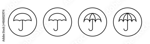 Umbrella icons set. umbrella sign and symbol