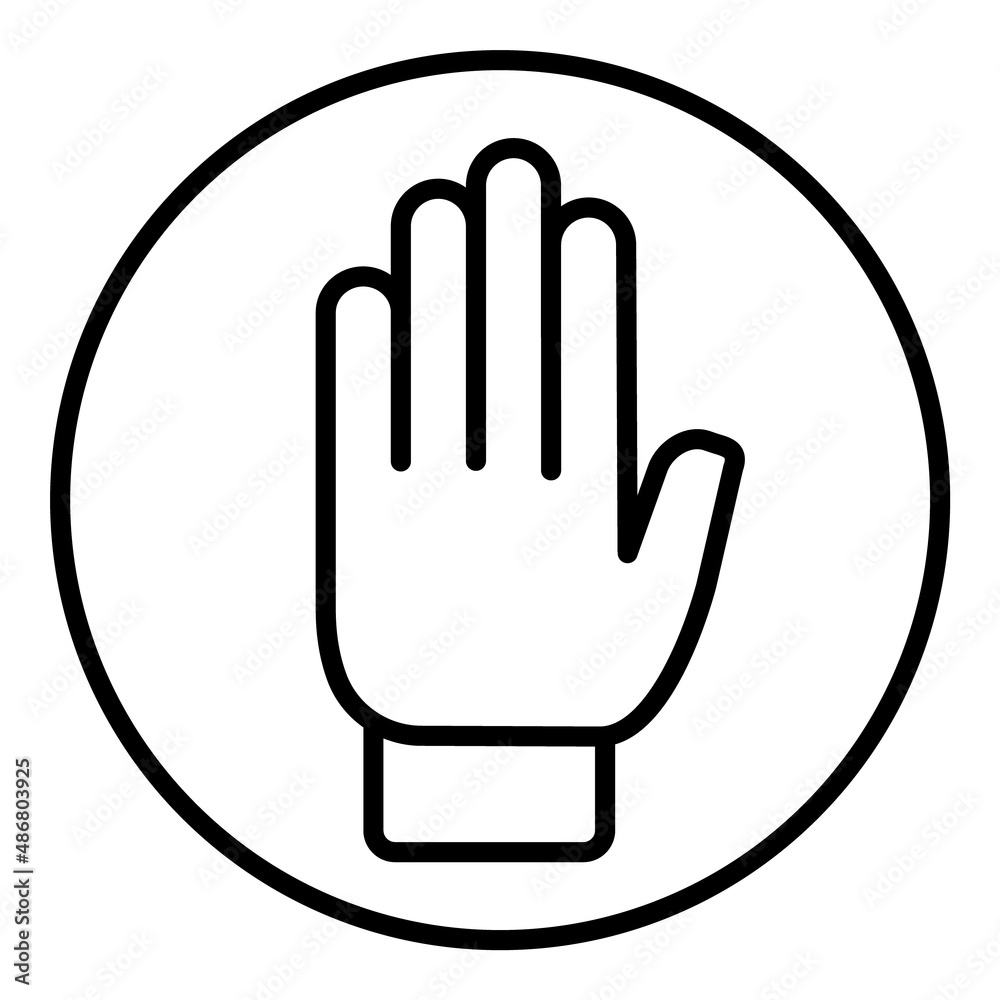 Hand Sign Flat Icon Isolated On White Background Hand Sign Flat Icon Isolated On White Background