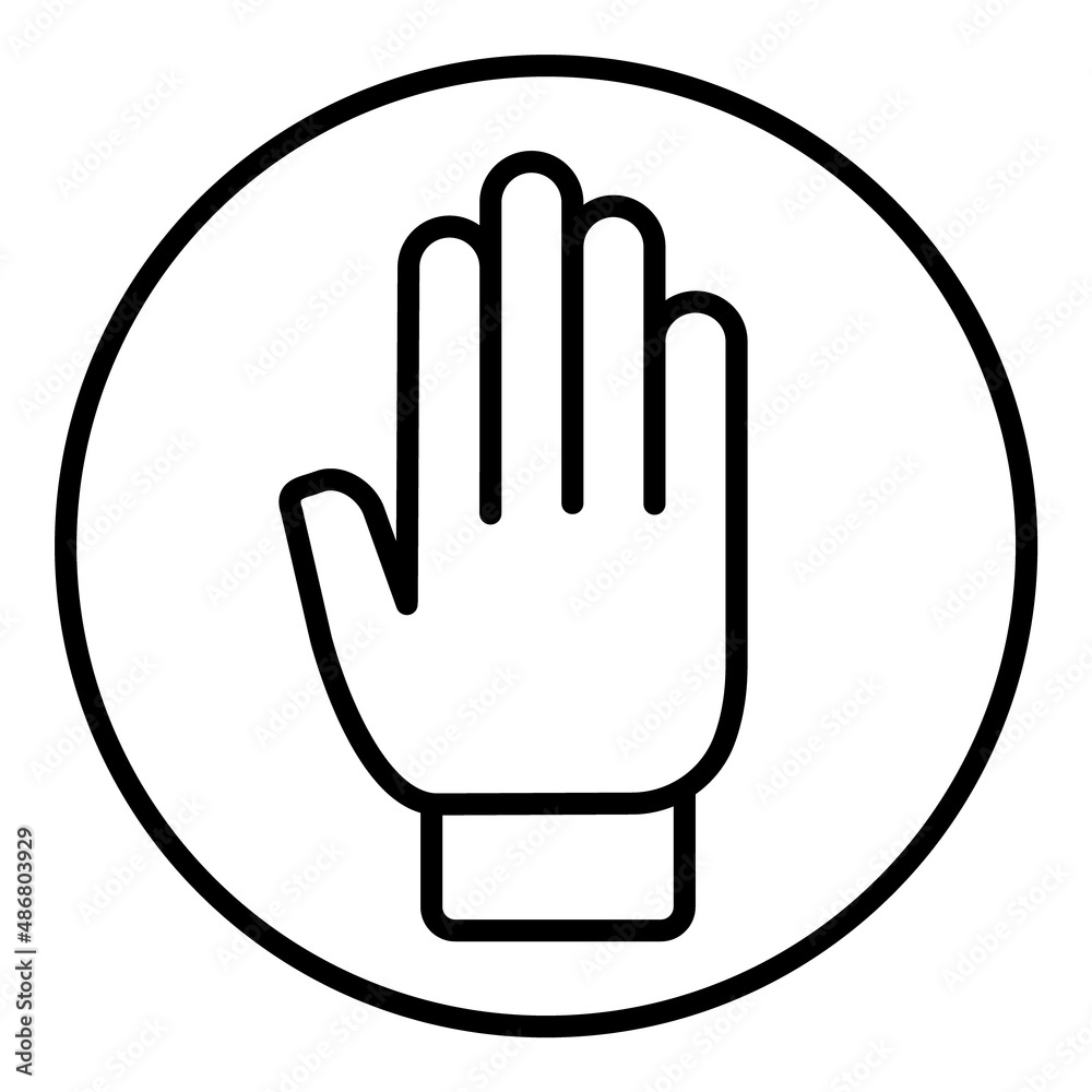 Hand Sign Flat Icon Isolated On White Background Hand Sign Flat Icon Isolated On White Background