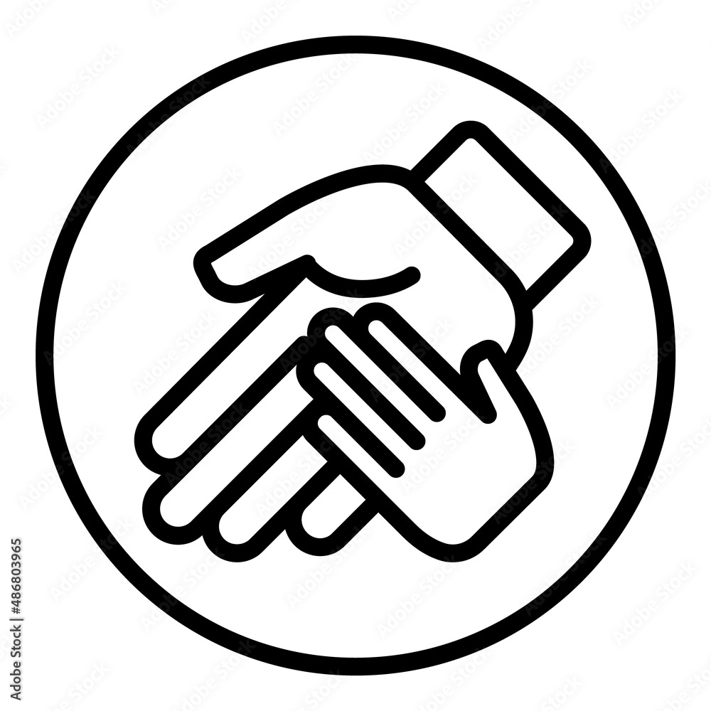 Child And Parent Hands Flat Icon Isolated On White Background Child And Parent Hands Flat Icon Isolated On White Background