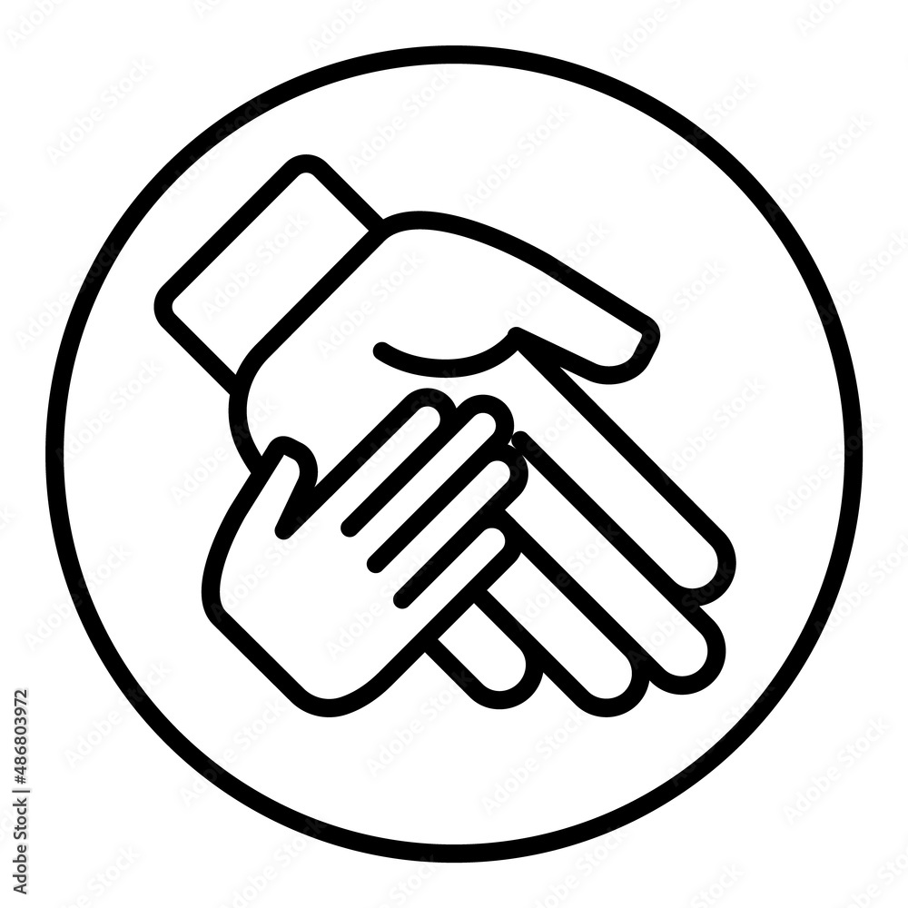 Child And Parent Hands Flat Icon Isolated On White Background Child And Parent Hands Flat Icon Isolated On White Background