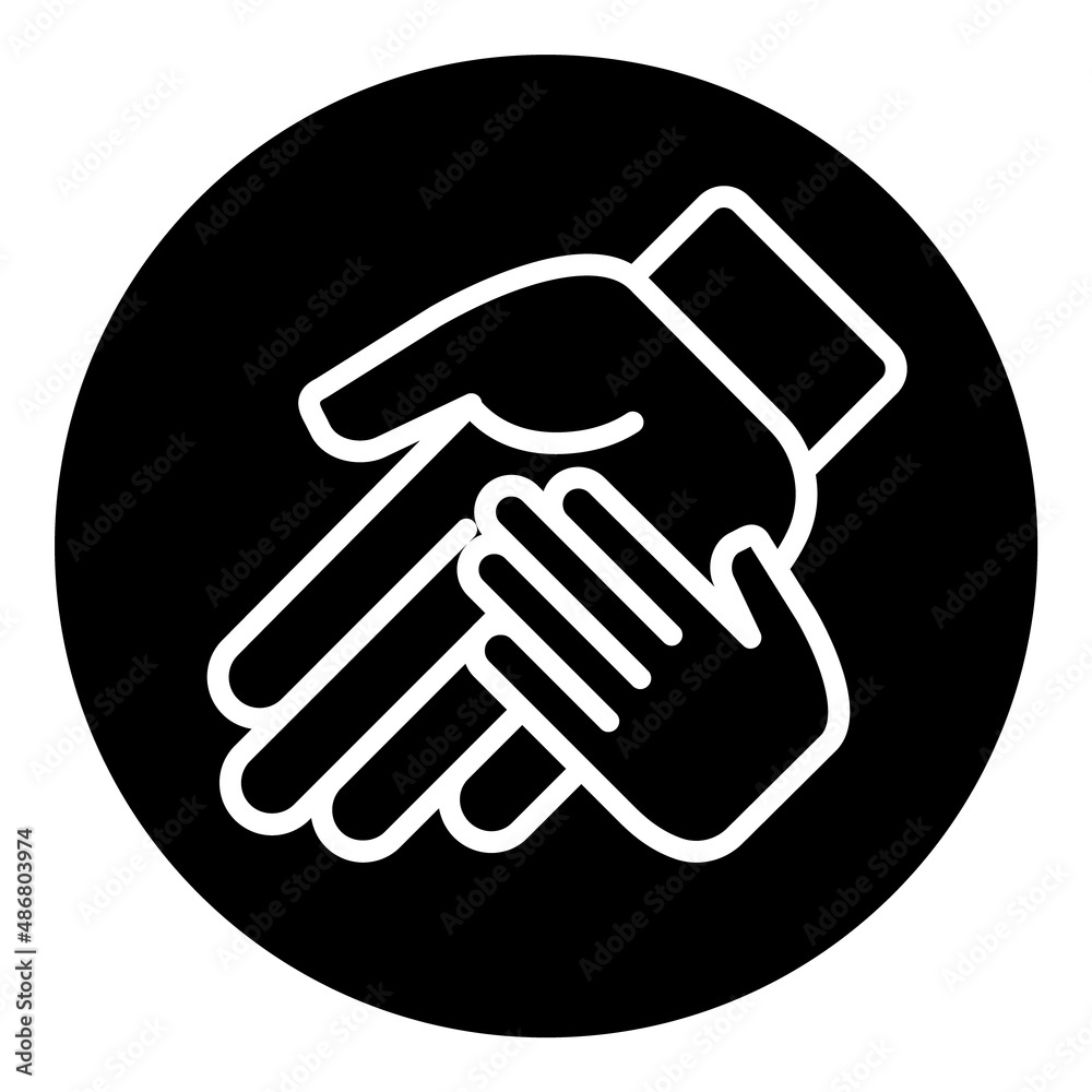 Child And Parent Hands Flat Icon Isolated On White Background Child And Parent Hands Flat Icon Isolated On White Background