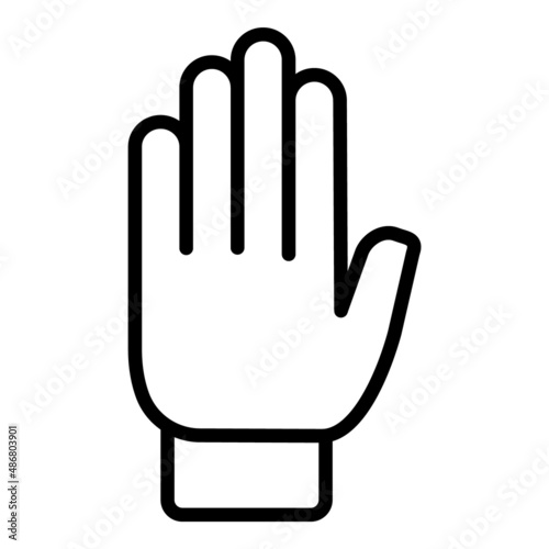 Hand Sign Flat Icon Isolated On White Background