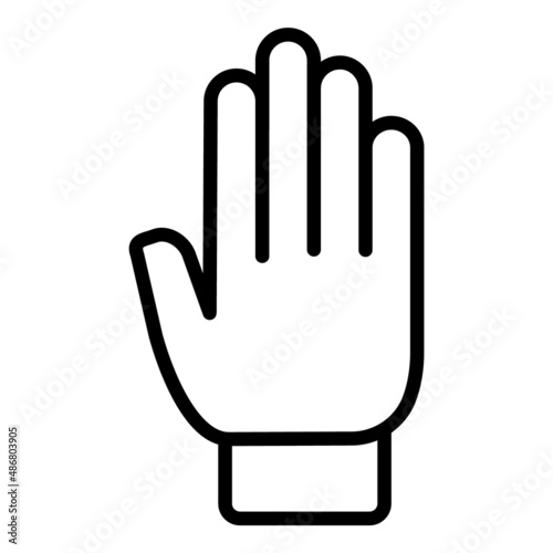 Hand Sign Flat Icon Isolated On White Background