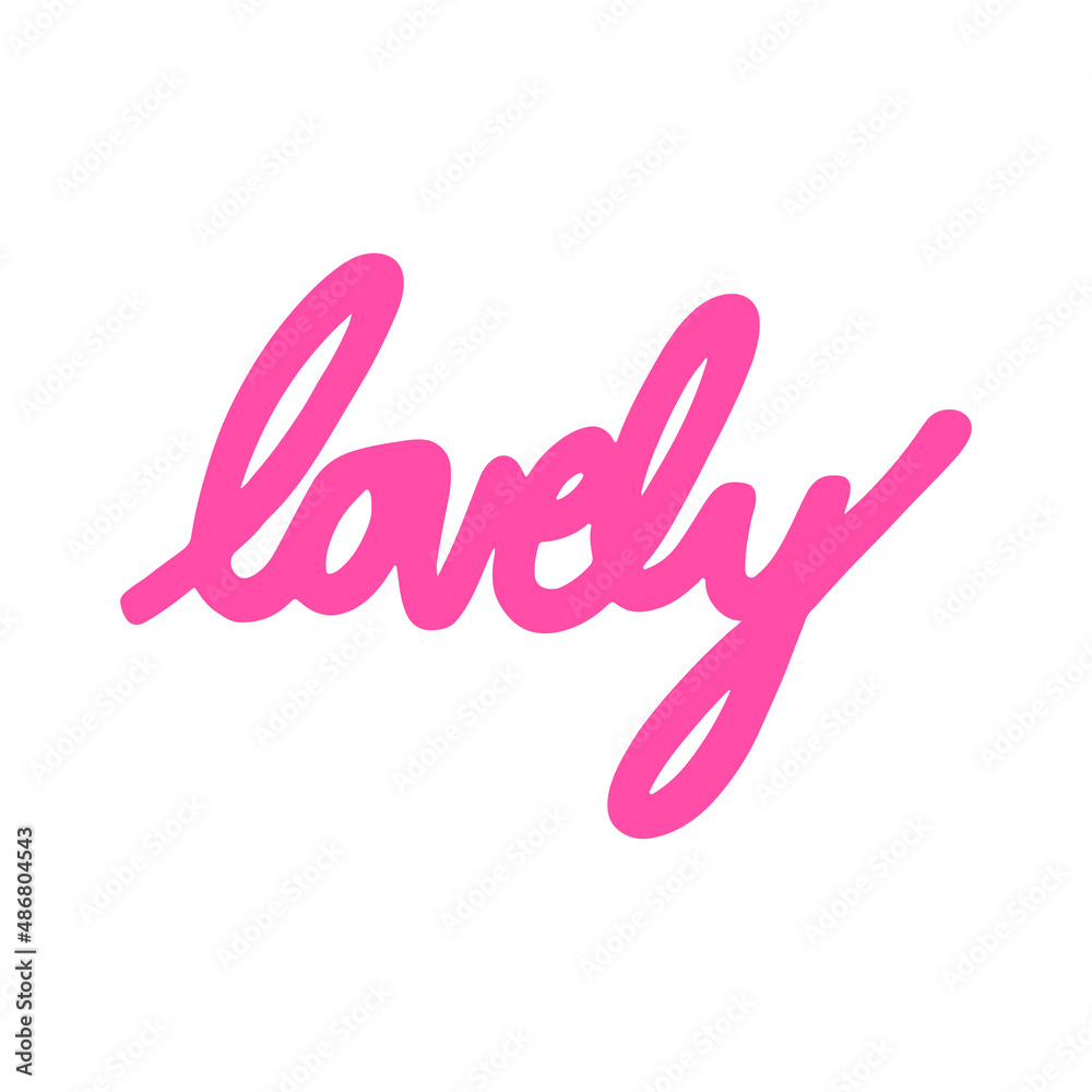 vector themed typography lovely pink