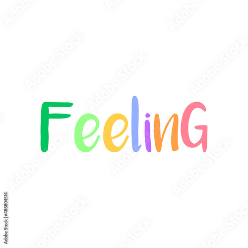 vector themed typography feeling colorful