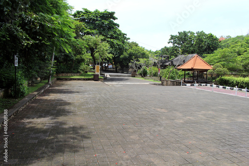 Empty Uluwatu Temple of Bali during pandemic. Taken January 2022.