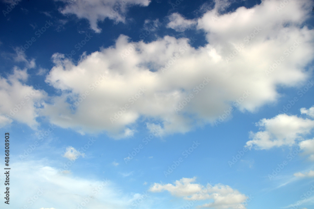 blue sky with white clouds