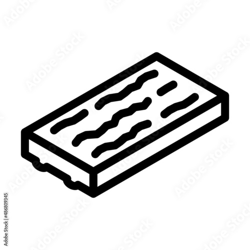 exterior facing brick line icon vector. exterior facing brick sign. isolated contour symbol black illustration