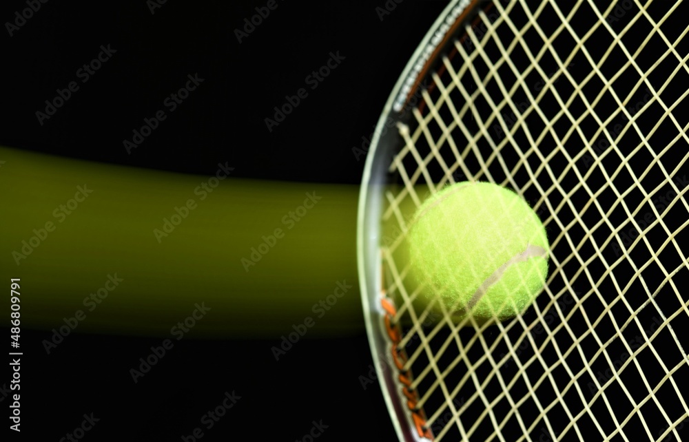 tennis racket and ball