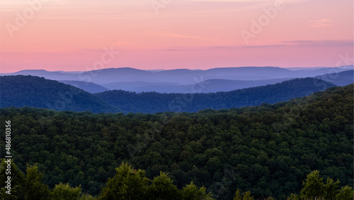 sunset in the mountains