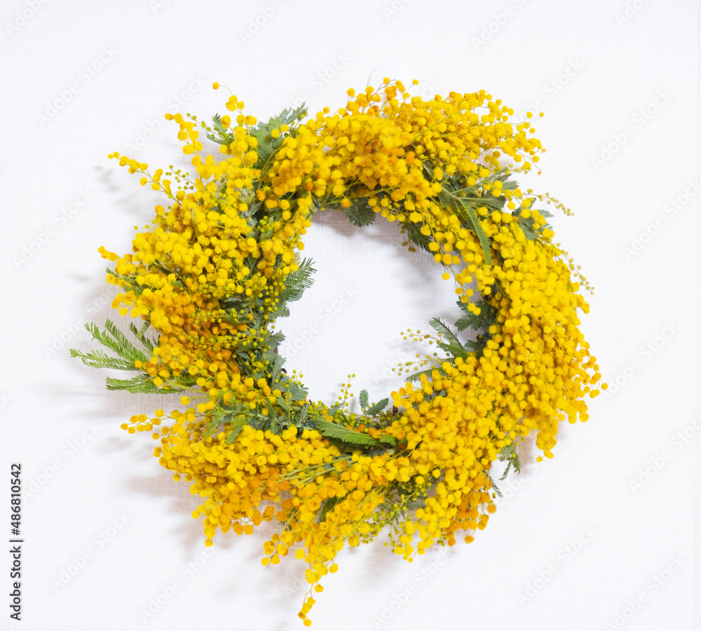 Obraz premium Mimosa wreath