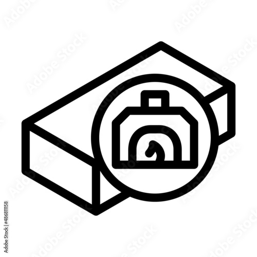 brick for ovens line icon vector. brick for ovens sign. isolated contour symbol black illustration