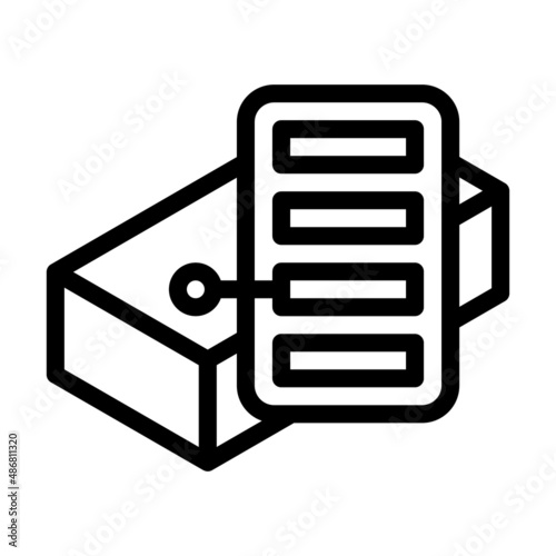 color scale brick line icon vector. color scale brick sign. isolated contour symbol black illustration