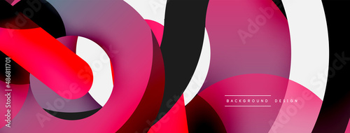 Circle abstract background. Vector illustration for wallpaper banner background card or landing page