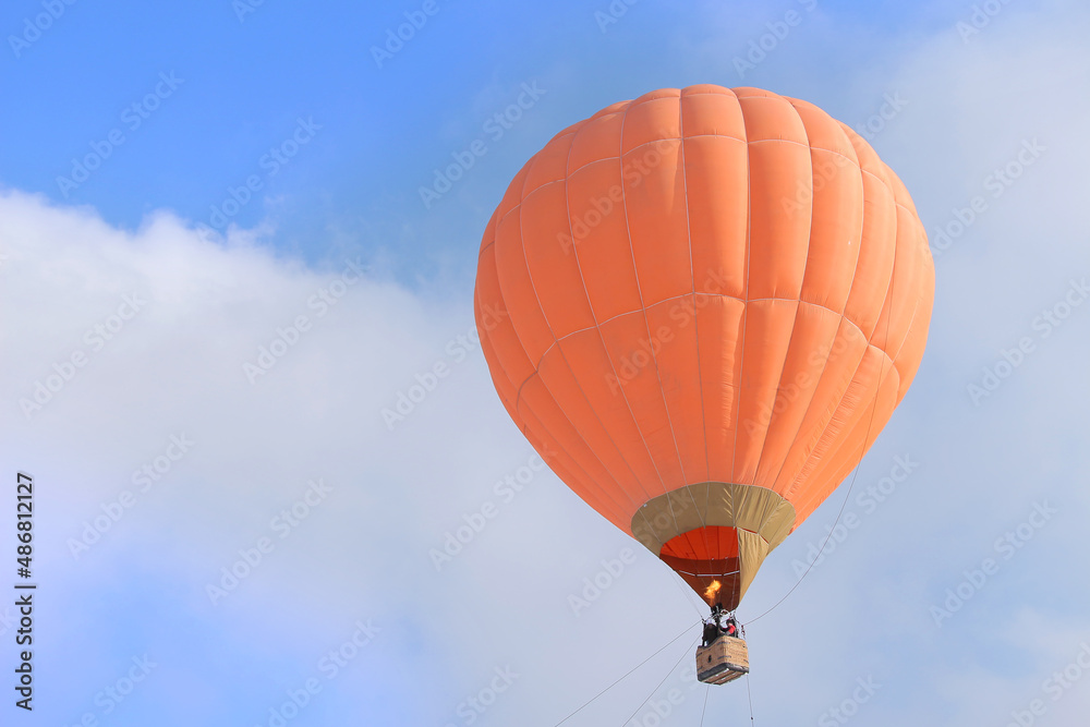 A bright balloon rose into the cloudy sky. Space for your text A bright balloon rose into the cloudy sky. Space for your text