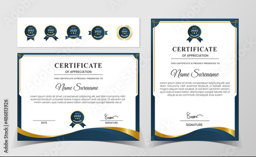 Certificate border template with luxury and modern line.