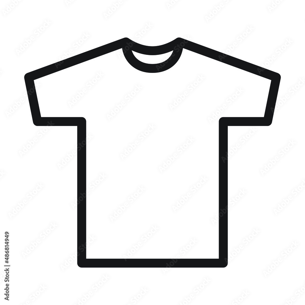 The illustration of t shirt icon suitable for fashion, clothes or drawing book for young learners. The illustration of t shirt icon suitable for fashion, clothes or drawing book for young learners.