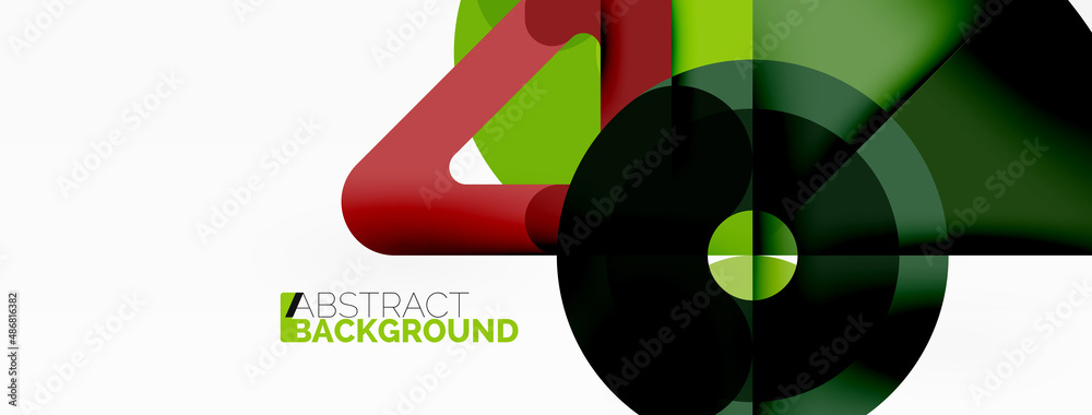 Fototapeta premium Creative geometric wallpaper. Circles, lines background. Business template for wallpaper, banner, background or landing