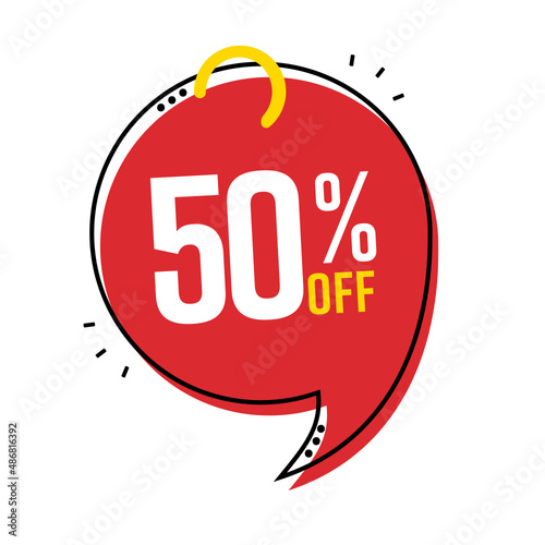 red sale label