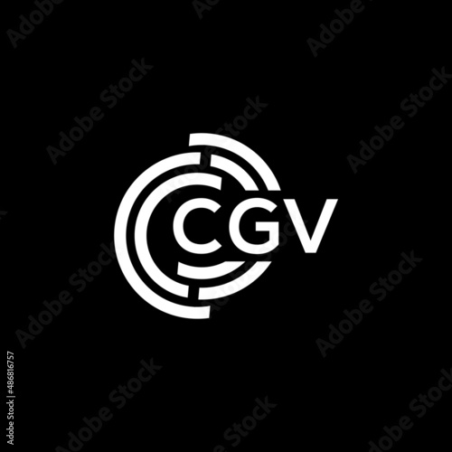 CGBV letter logo design on black background. CGBV creative initials letter logo concept. CGBV letter design.