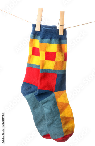 Pair of stylish socks hangi...