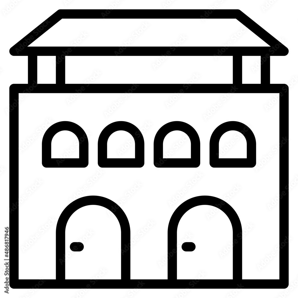 building outline style icon