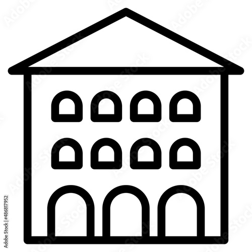building outline style icon