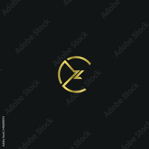 CZ, ZC, C AND Z Abstract initial monogram letter alphabet logo design