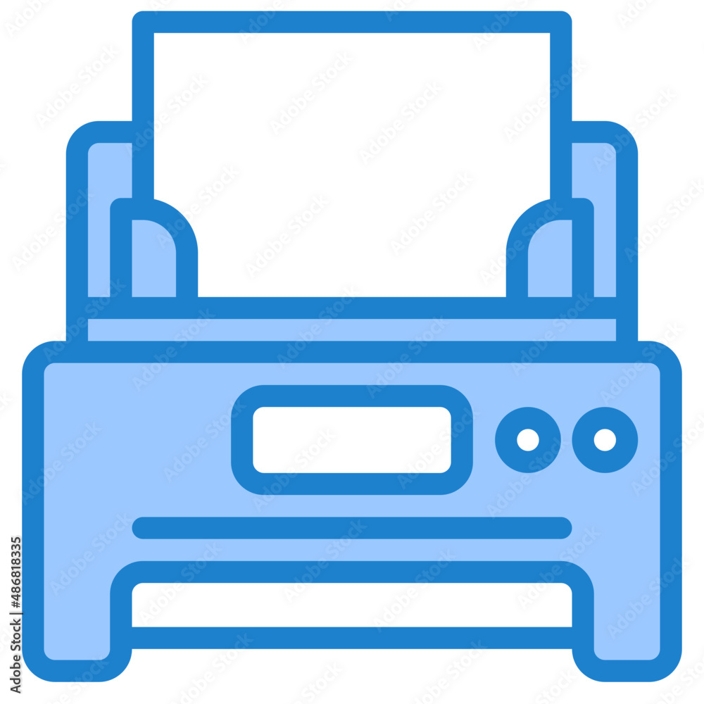 printer blue style icon printer blue style icon